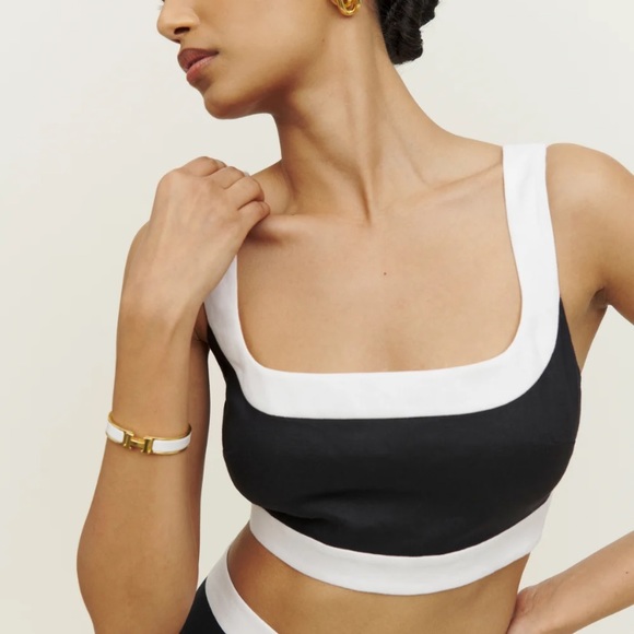 NWT Reformation Black and White Robbie Linen Two Piece - Picture 3 of 10